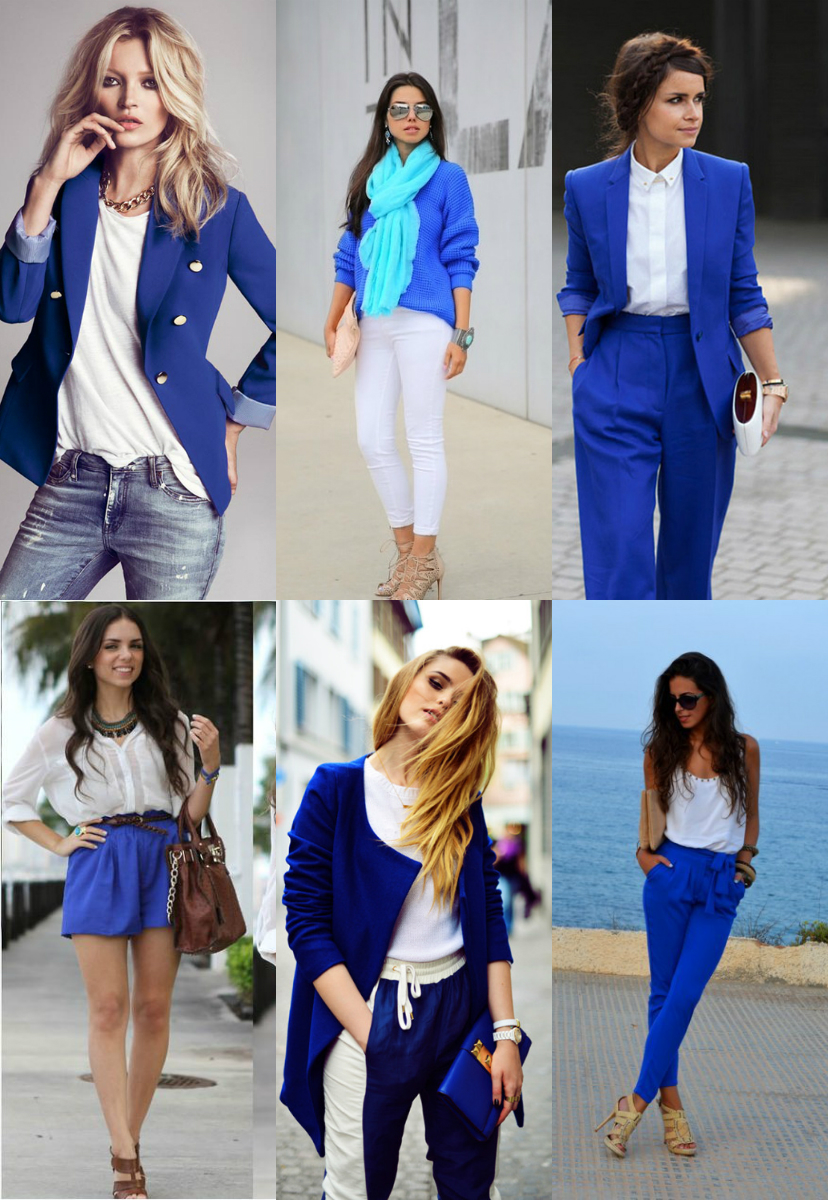 Голубой цвет с чем сочетается в одежде у женщин