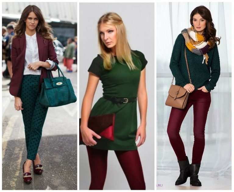 Какие цвета сочетаются с зеленым в одежде у женщин